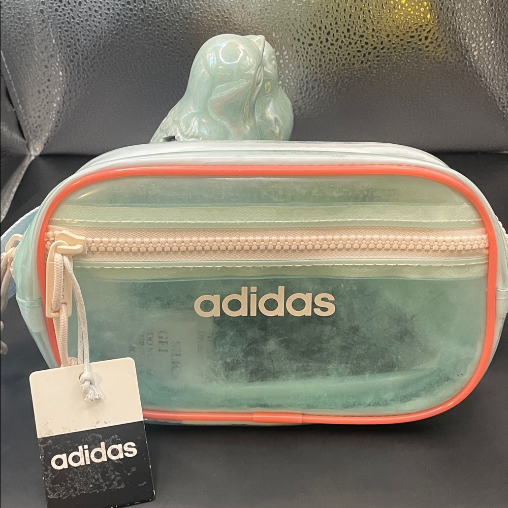 Adidas Light Green and Peach belt bag 000811